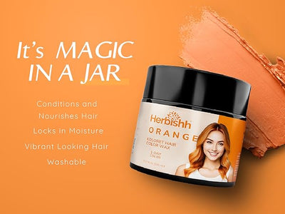 Herbishh Koloret Temporary Hair Color Wax -Orange