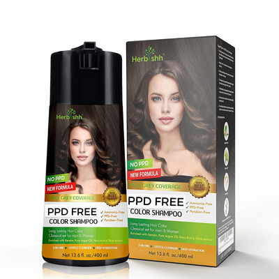 1pc Herbishh PPD Free Natural Hair Dye Color Shampoo