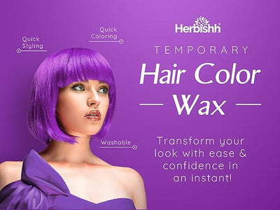 Herbishh Koloret Temporary Hair Color Wax -Purple