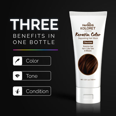 Koloret Keratin Color Depositing Hair Mask Chocolate