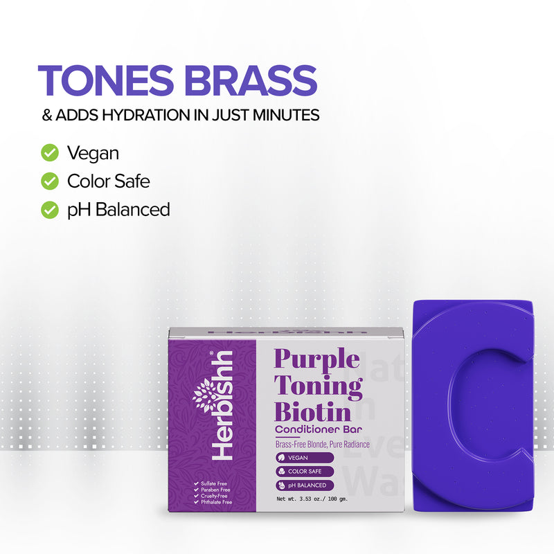 Purple Toning Biotin Conditioner Bar - Herbishh