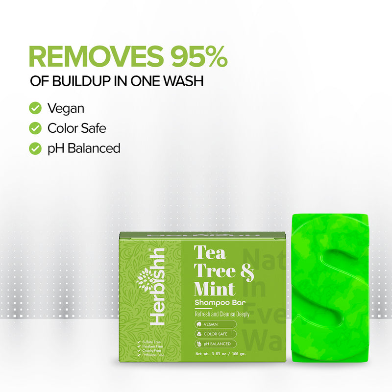 Tea Tree & Mint Shampoo Bar -Herbishh