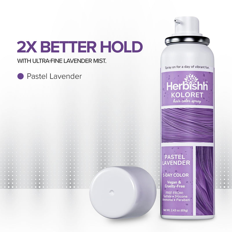 Koloret Temporary Hair Color Spray Pastel Lavender - Herbishh