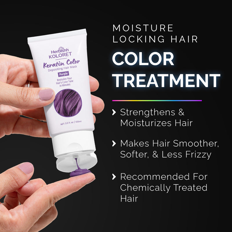 Keratin Color Depositing Hair Mask Purple