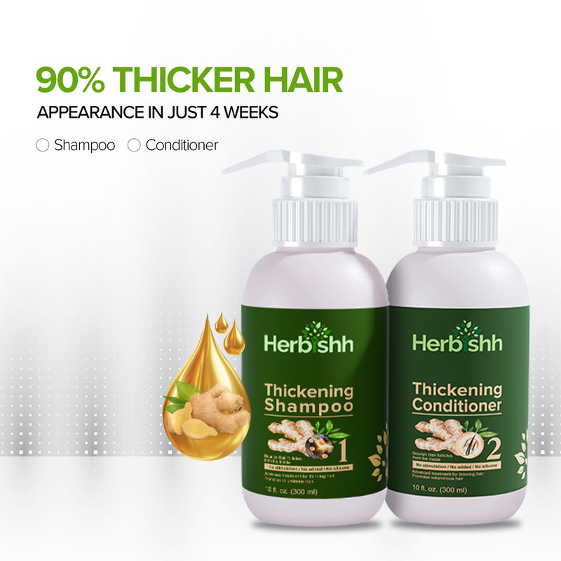Hair Thickening Shampoo & Conditioner set- Herbishh