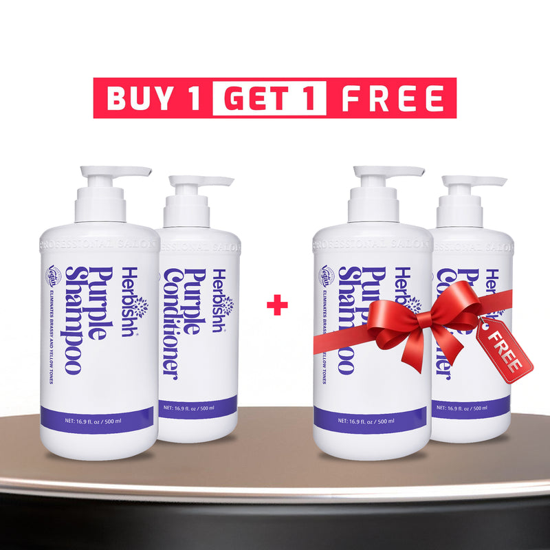 Buy 2  Get 2 Herbishh Purple Shampoo & Conditioner Set