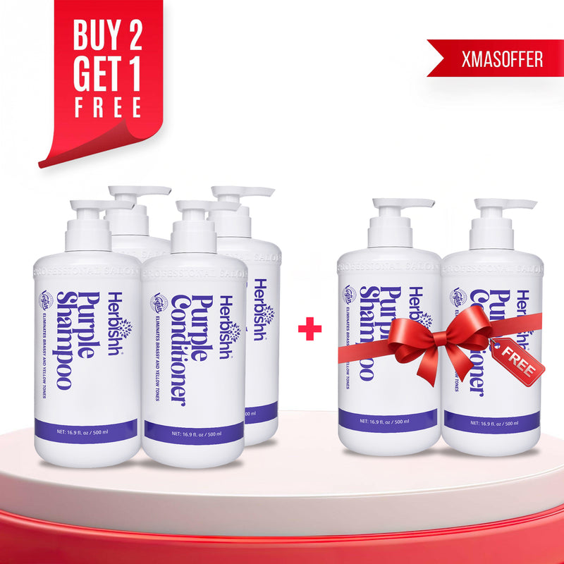 Buy 2  Get 1 Herbishh Purple Shampoo & Conditioner Set--CHRISTMAS OFFER