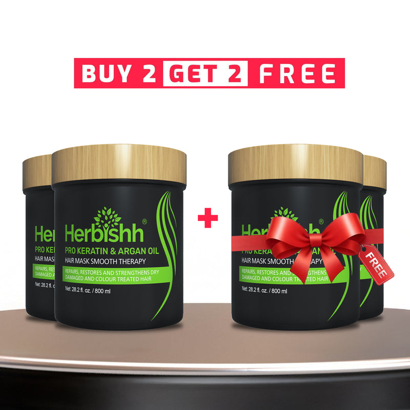 BUY 2 GET 2 Argan Hair Mask 800 ML - Herbishh BOGO