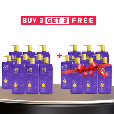 Buy 3 Get 3 Just Curl Triple Nourish Hair Care Kit - Herbishh Health & Beauty.