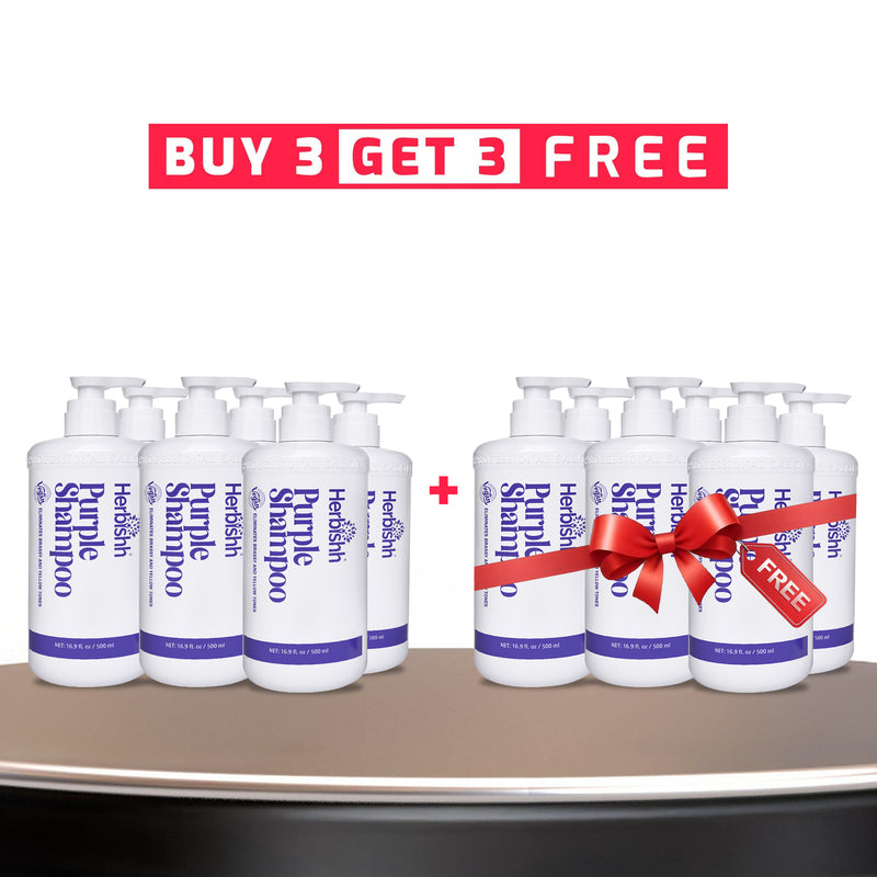 Buy 3 Get 3 Herbishh Purple Shampoo & Conditioner Set BOGO