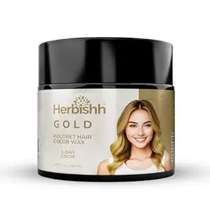 Herbishh Koloret Temporary Hair Color Wax Gold