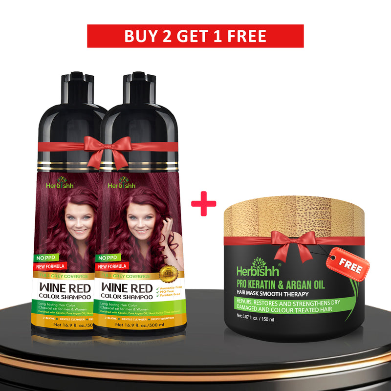 BUY 2pcs Color shampoo Get 1 Hair mask Free - Herbishh