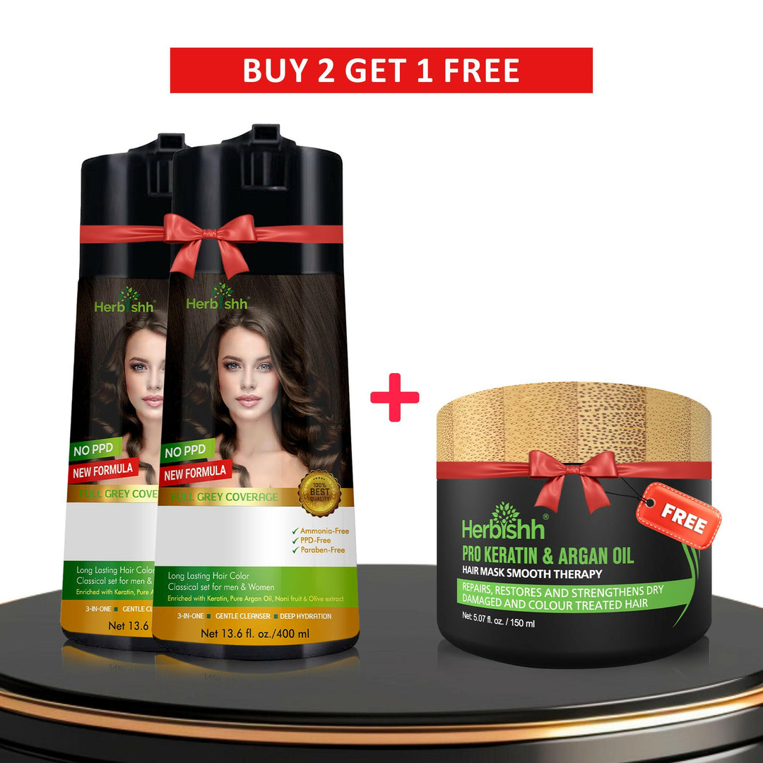 Buy 2 PPD Free color shampoo Get 1 Hair Mask Free | Herbishh
