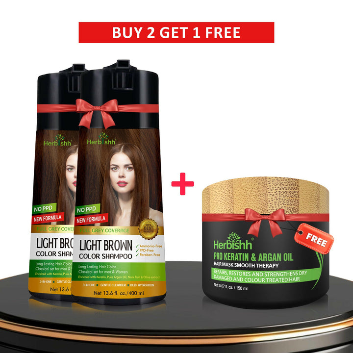Buy 2 PPD Free color shampoo Get 1 Hair Mask Free | Herbishh