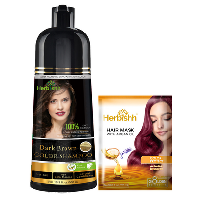 1pc Herbishh PPD Free Natural Hair Dye Color Shampoo