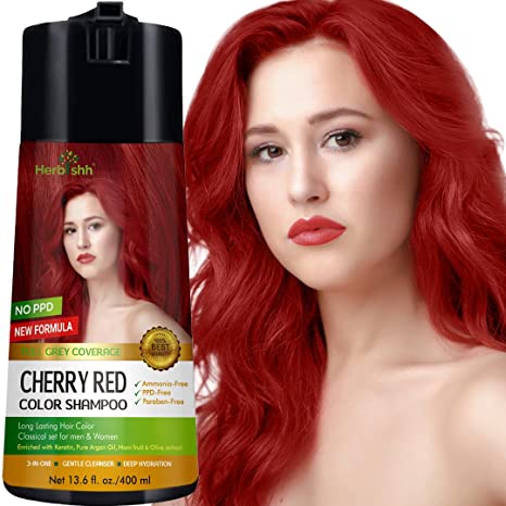 PPD FREE - 3 pcs Cherry Red Color Shampoo - Herbishh