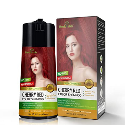 PPD FREE Cherry Red Color Shampoo - Herbishh