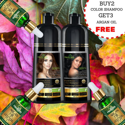 BUY 2pcs Color shampoo + GET 3pcs Argan Oil free