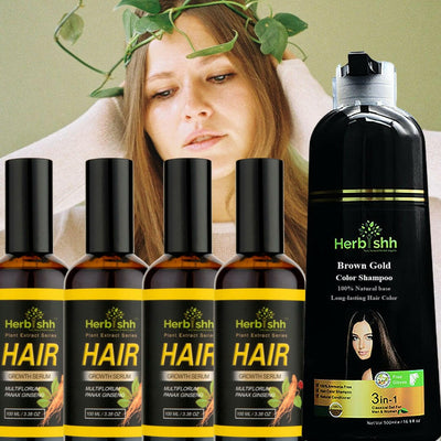 Hair Nourishment set-  color shampoo +  Hair Revitalizer Serum